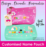 DIY Pencil Pouch / Pencil Box / Cosmetic Pouch / Customised Name / Pencil Case Phone Pouch