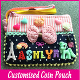 Customised Name TH Coin Pouch / Personalised DIY Cloth Coin Pouch