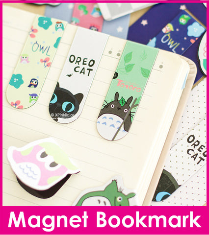 Magnet Bookmark - Totoro / Owl / Black Cat Series