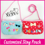 Customised Name TH Sling Pouch / Personalised DIY Cloth Sling Bag