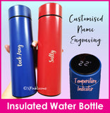 Customised Name Engraving on Temperature Indicator Water Tumbler / Insulated Water Bottle