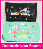 DIY Pencil Pouch / Pencil Box / Cosmetic Pouch / Customised Name / Pencil Case Phone Pouch