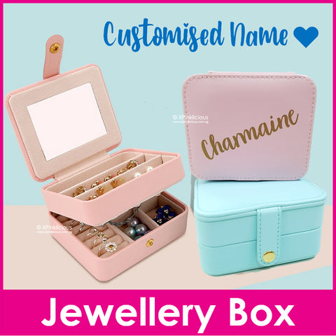 Customised Name Jewellery Storage Box / Travel Essentials