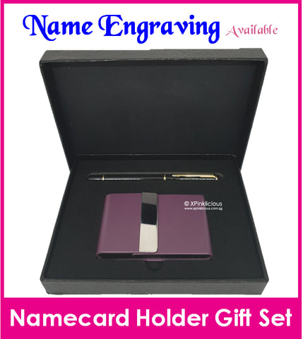 Namecard Case Holder with Pen Gift Set (Design D)