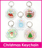 Christmas Personalised Crystal Name Keychain / Customised Resin Bag Tag