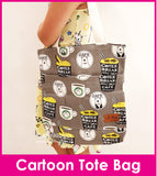 Cartoon Totebag / Canvas Tote Bag / Shoulder Bag / Recycle Bag / Shopping Bag / Tuition Bag