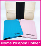 Customised Name Passport Holder / Personalised Name Print Passport Cover / Travel Essentials