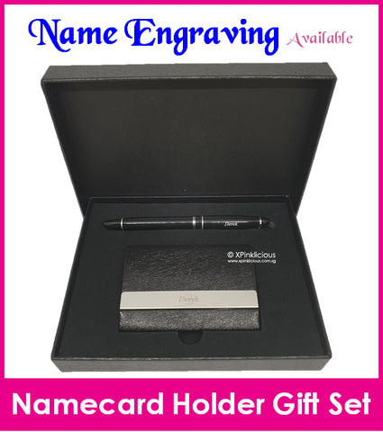 Namecard Case Holder with Pen Gift Set (Design C)