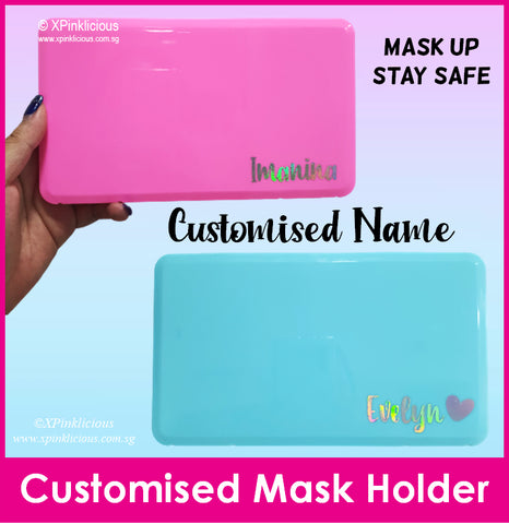 Customised Name Mask Holder / Mask Case / Face Mask Storage Box / Face Mask Casing
