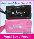 Customised Name Pencil Box / Personalised Stationery Pencil Case / Cosmetic Pouch (SPB)
