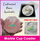 Customised Name Marble Cup Coaster / Ceramic Mug Coaster
