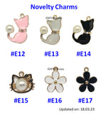 Cat / Kitty / Flower / Novelty / Customised Cartoon Ring Keychain / Personalised Name Bag Tag / Birthday Goodie Bag