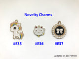 Customised Name Cartoon Ring Keychains / Personalised Name Novelty Charm Bag Tag