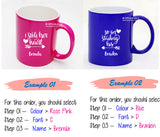 Couple Mug / Customised Name Print Cup / Colour Changing Mug / Valentine Day Present / Anniversary Gift Ideas