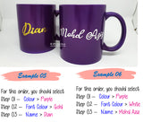 Customised Name Cup (Decal) / Colour Changing Couple Mug / Valentine Day Present / Anniversary Gift Ideas