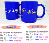 Customised Name Cup (Decal) / Colour Changing Couple Mug / Valentine Day Present / Anniversary Gift Ideas