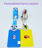 Personalised Ring Name Lanyard Card Holder / Customised Cartoon Keychain Key Ring Tag / Bag Tag / Ezlink ID