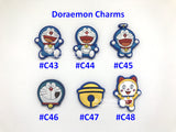 Customised Name Cartoon Ring Keychains / Personalised Name Novelty Charm Bag Tag