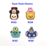 Customised Name Cartoon Ring Keychains / Personalised Name Novelty Charm Bag Tag