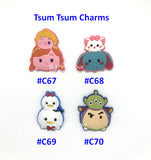 Customised Name Cartoon Ring Keychains / Personalised Name Novelty Charm Bag Tag