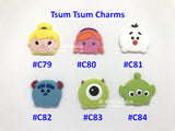 Customised Name Cartoon Ring Keychains / Personalised Name Novelty Charm Bag Tag
