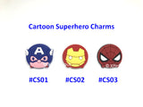 Customised Name Cartoon Ring Keychains / Personalised Name Novelty Charm Bag Tag