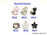 Customised Name Cartoon Ring Keychains / Personalised Name Novelty Charm Bag Tag