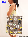 Cartoon Totebag / Canvas Tote Bag / Shoulder Bag / Recycle Bag / Shopping Bag / Tuition Bag