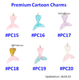 Mermaid Tail / Premium Cartoon / Customised Cartoon Ring Keychain / Personalised Name Bag Tag / Birthday Goodie Bag