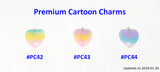 Customised Name Cartoon Ring Keychains / Personalised Name Novelty Charm Bag Tag