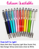 Customised Name Engraving on Crystal Stylus Pen / Writing Pens / Christmas Gifts / Birthday Present