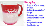 Customised Name Print Cup / Name Print Couple Mug / Colour Changing Cups / Christmas Gift Ideas / Present