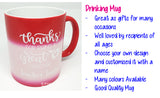 Teacher's Day Designs Cup / Customised Name Print Mug / Colour Changing Cup / Couple Gift / Christmas Gift Ideas